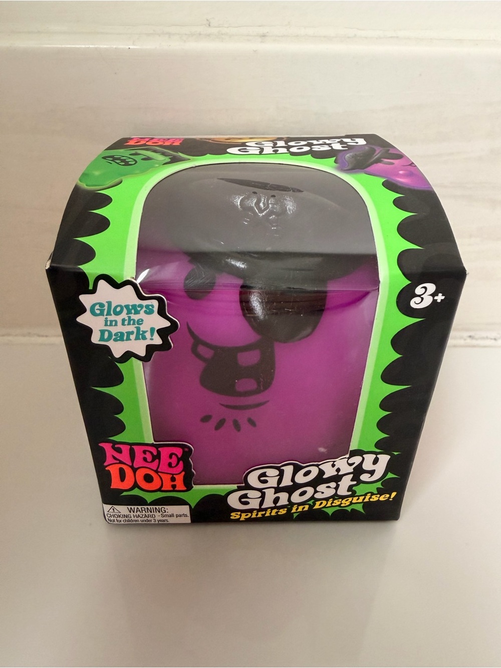 Authentic NeeDoh Glowy Ghost in Purple